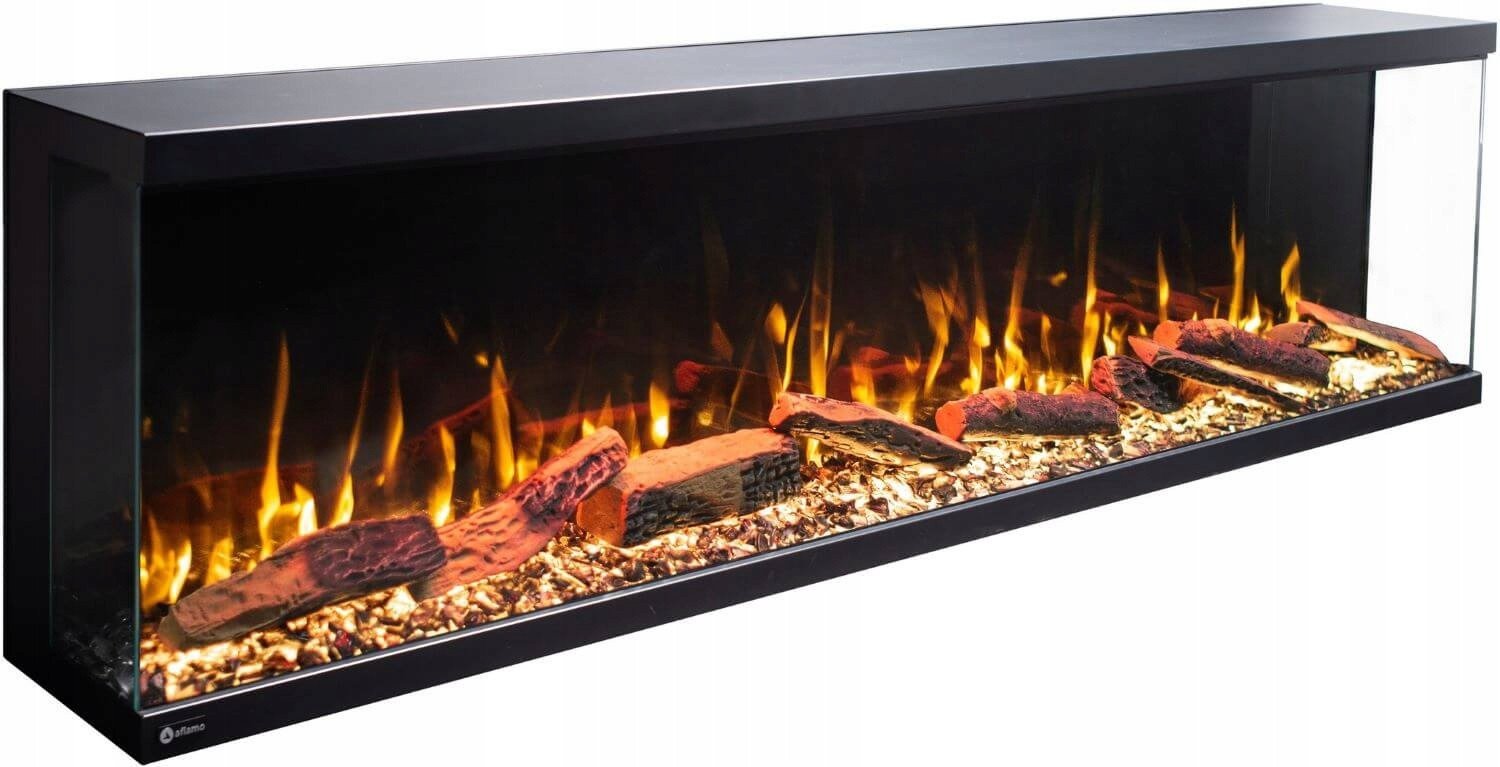 Aflamo Kominek elektryczny LED ścienny UNIQUE 80 cm BEZ GRZANIA