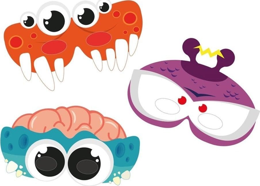 Maski Monster party 3szt