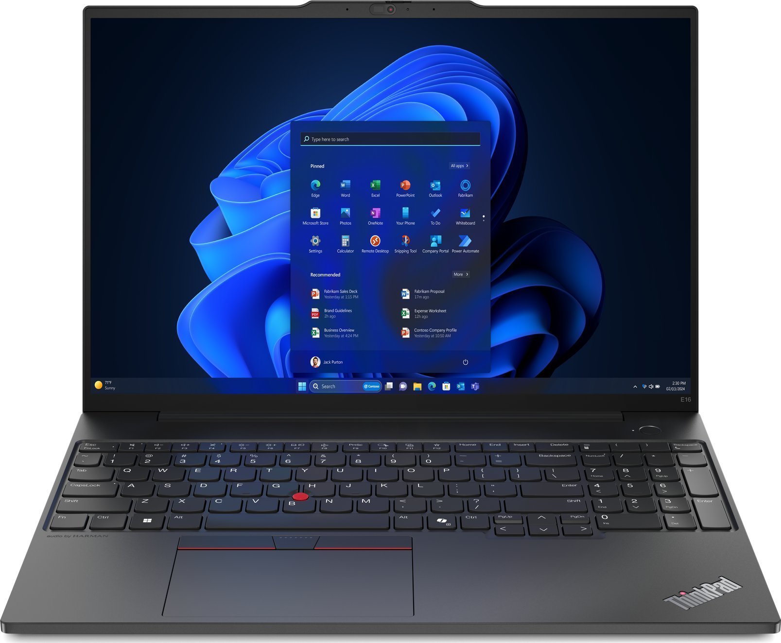 Laptop Lenovo ThinkPad E16 G2 Ultra 5 125U / 16 GB / 512 GB / W11 Pro (21MA001YGE)
