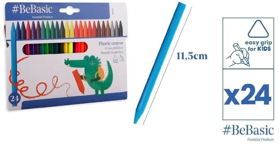 Kredki plastikowe 24 kolory