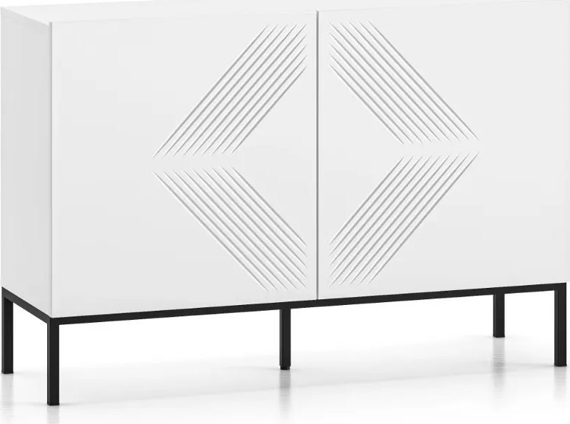 ML Meble Komoda KLARA 2D biały mat z podstawą ML MEBLE