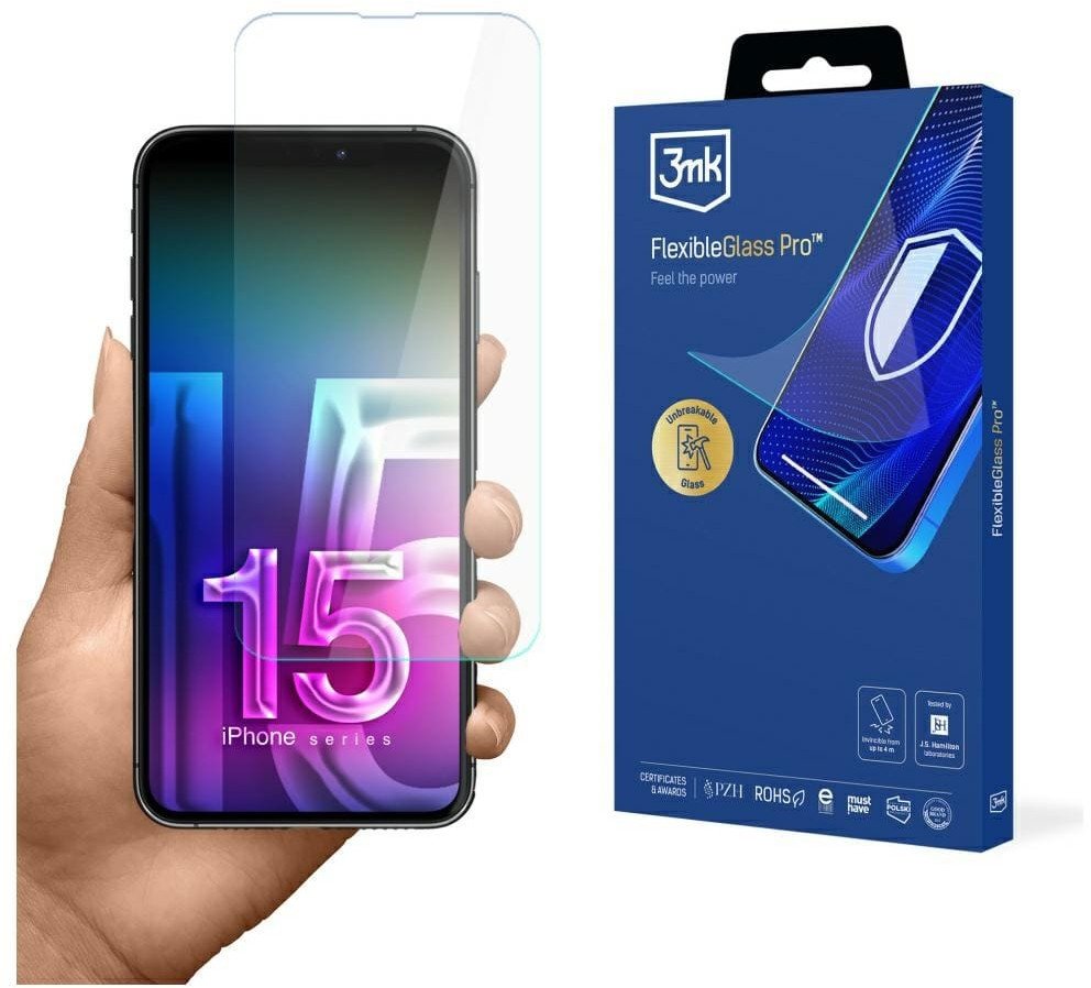Szkło hybrydowe 3MK FlexibleGlass Pro v2.0 do Apple iPhone 15 Pro