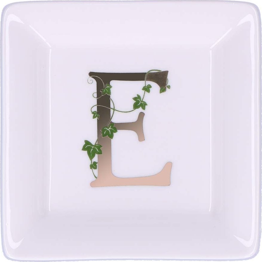 NPC Polska La Porcellana Bianca Talerzyk kwadratowy 10 cm litera E