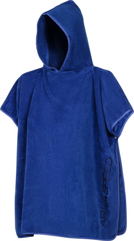Aqua-Speed Ręcznik poncho z mikrofibry KIDS PONCHO 70x120cm granatowe (7338) - 0000049597