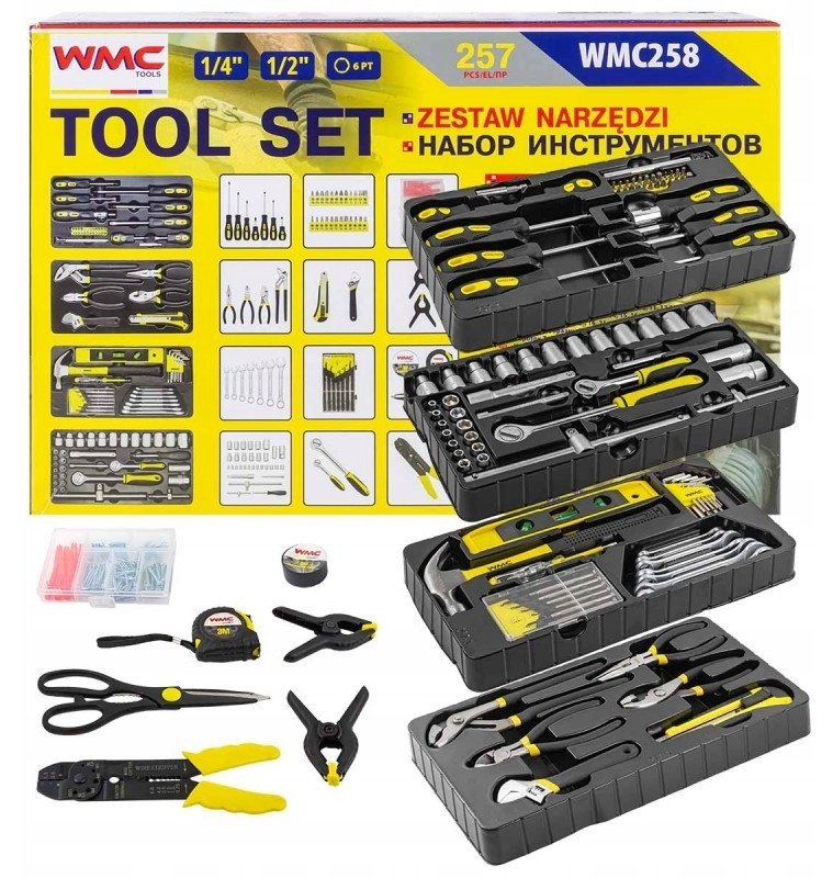 Zestaw narzędzi 257el.
