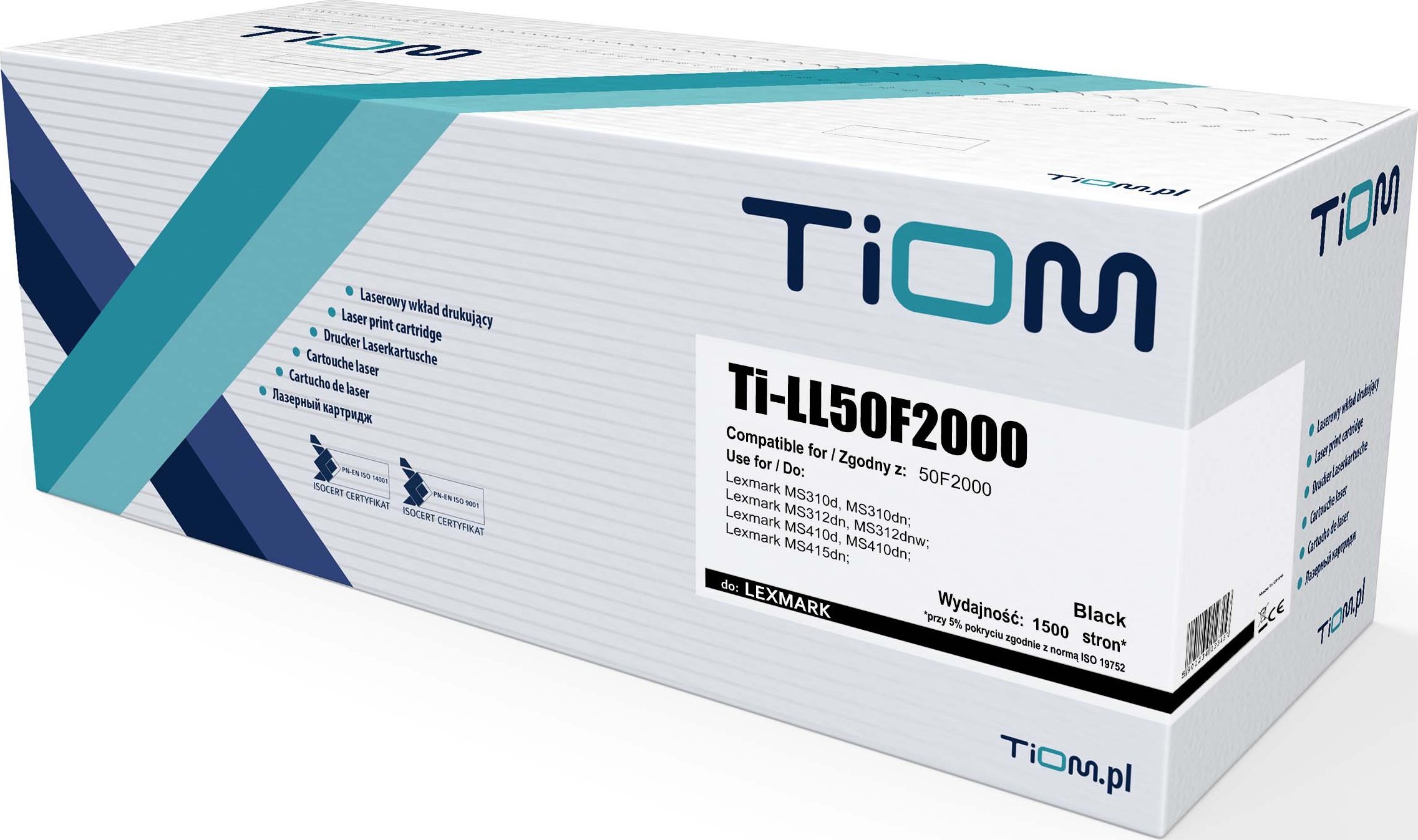 Toner Tiom Black Zamiennik 50F2000 (Ti-LL50F2000)