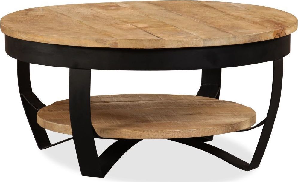 vidaXL Stolik kawowy, surowe drewno mango, 65 x 32 cm