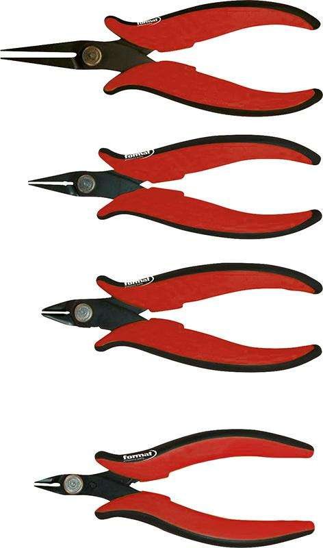 Zestaw szczypiec dla elektroników 4-częściowy FORMAT