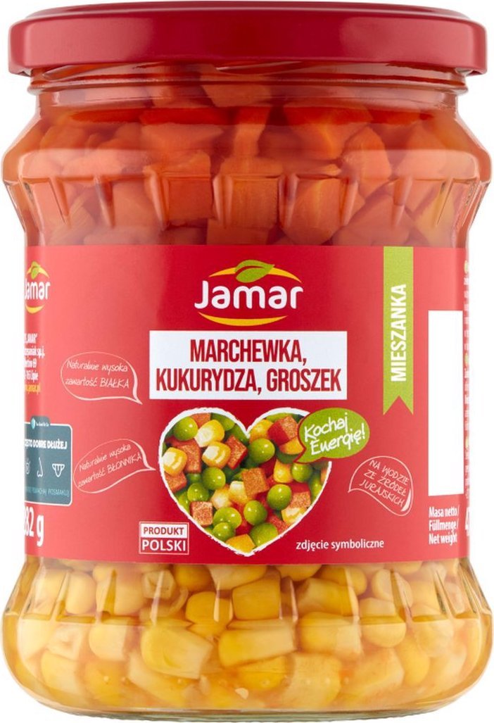 Jamar Jamar Mieszanka warzywna marchewka kukurydza groszek 470 g