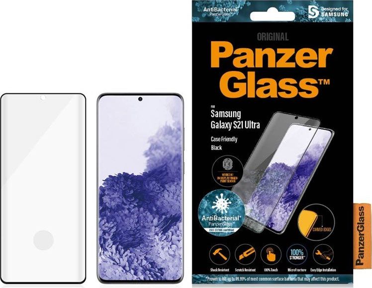 PanzerGlass Szkło hartowane E2E Microfracture Fingerprint do Galaxy S21 Ultra (7258)