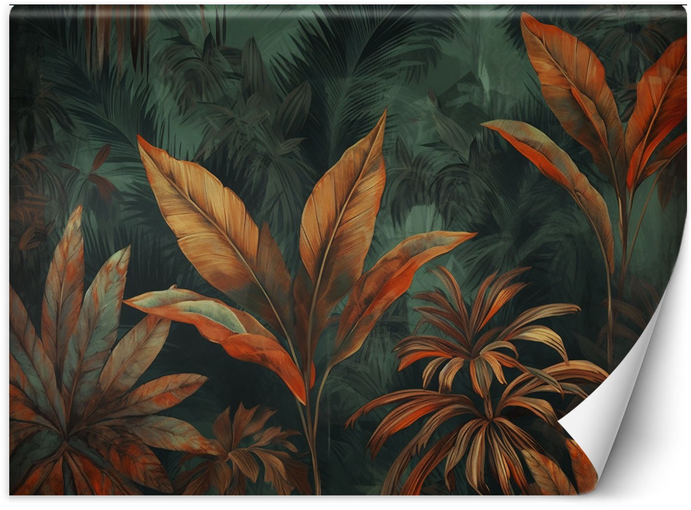 Feeby Fototapeta Pomarańczowe liście tropikalne 100x70 small