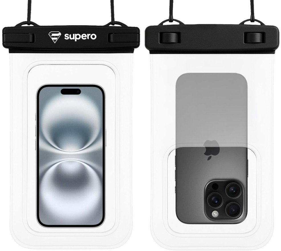 Etui wodoszczelne na telefon do 7.5" Supero, białe