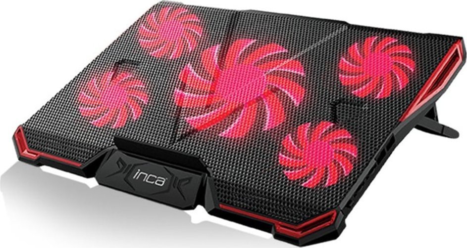 Podstawka chłodząca Triton Inca INC-611GMS podkładka chłodząca do laptop 43,2 cm (17") Czarny, Czerwony