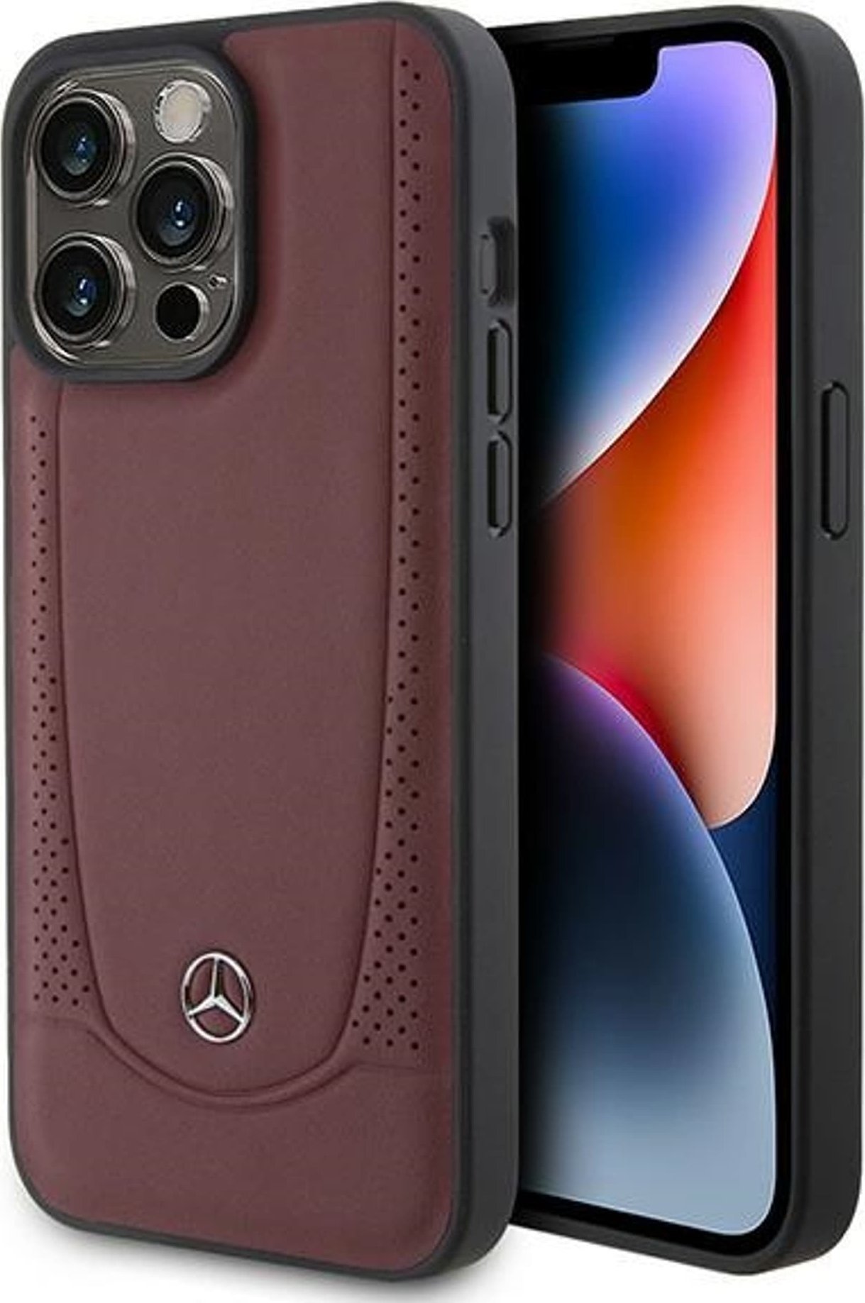 Mercedes MEHCP15LARMRE iPhone 15 Pro 6.1" czerwony/red hardcase Leather Urban Bengale