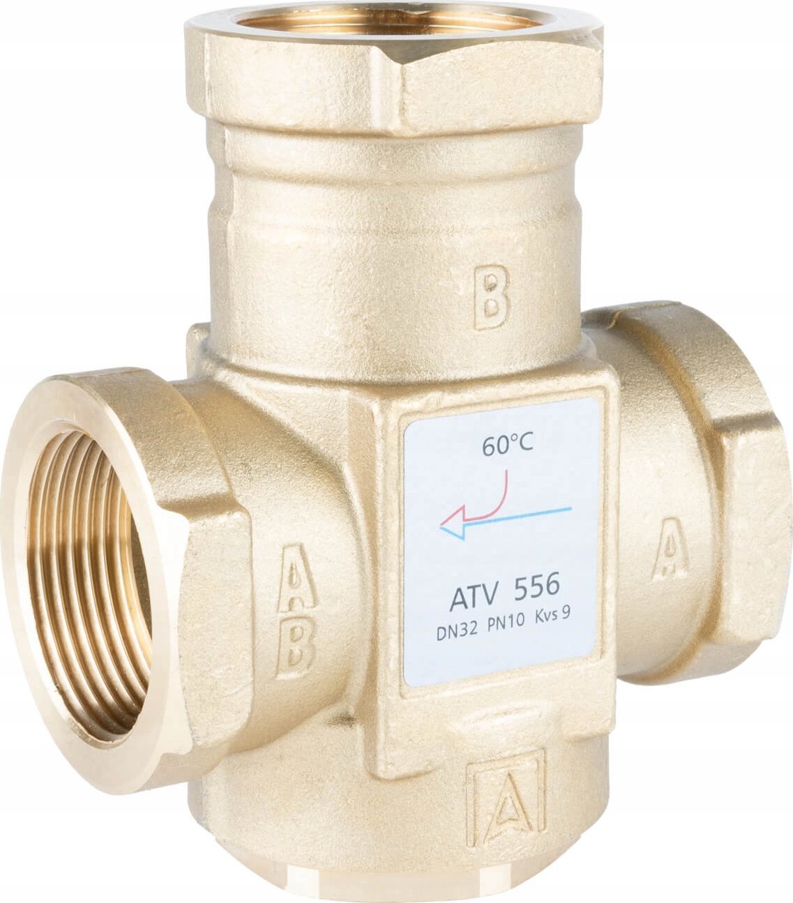 Zawór temperaturowy ATV 556, DN32, Rp1 1/4, kvs 9, 60°C (S)A