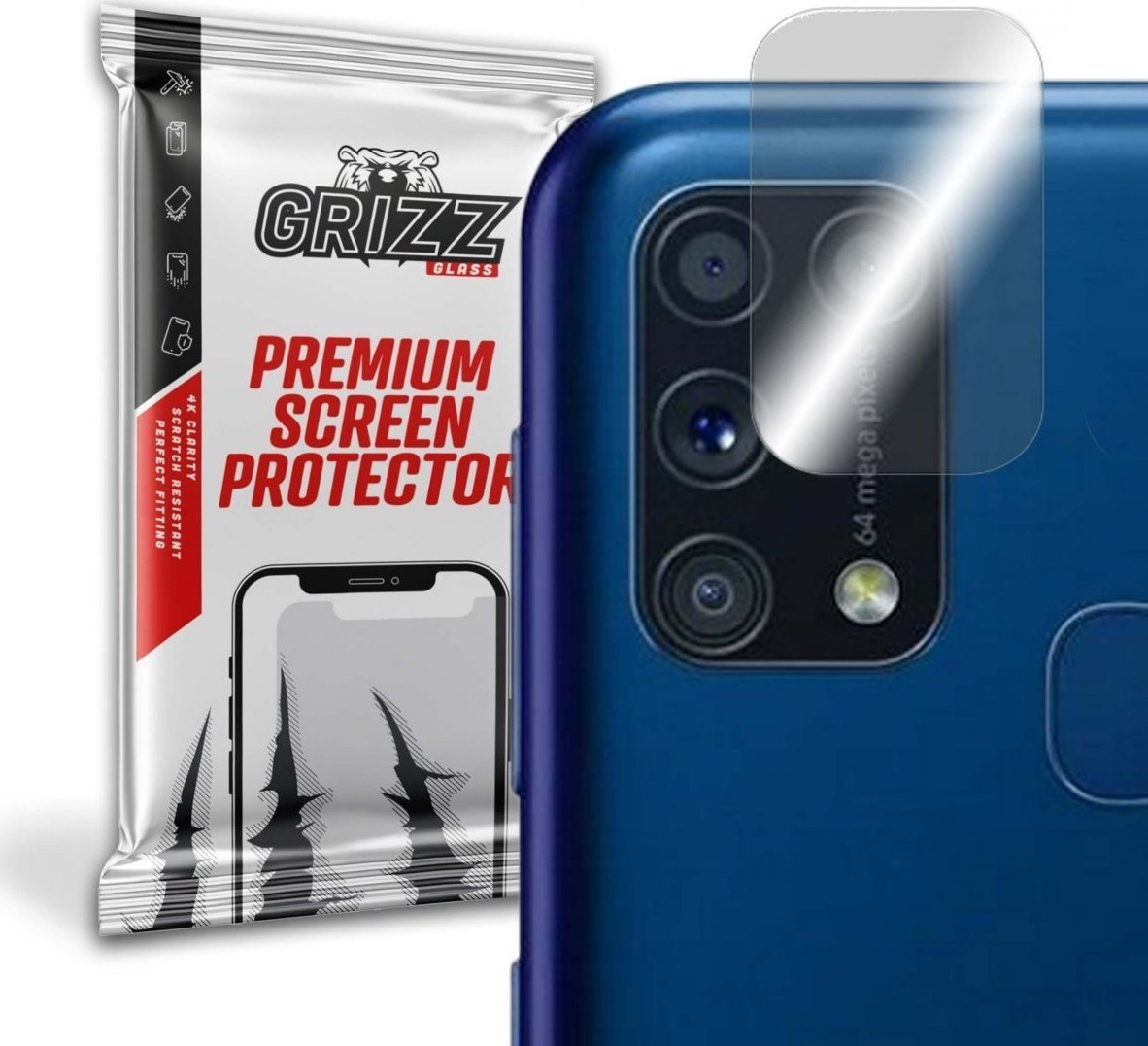 GrizzGlass Szkło hybrydowe na aparat Grizz Samsung Galaxy M31 Prime