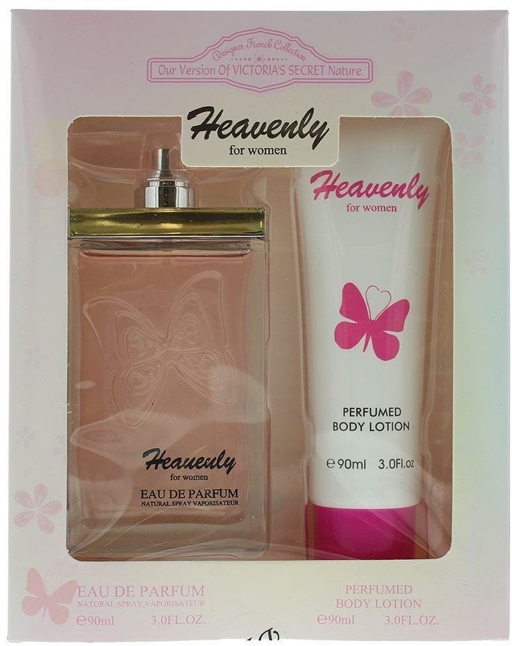 Set Designer French: Heavenly, Eau De Parfum, For Women, 90 ml + Heavenly, Hydrates, Body Lotion, 90 ml For Women