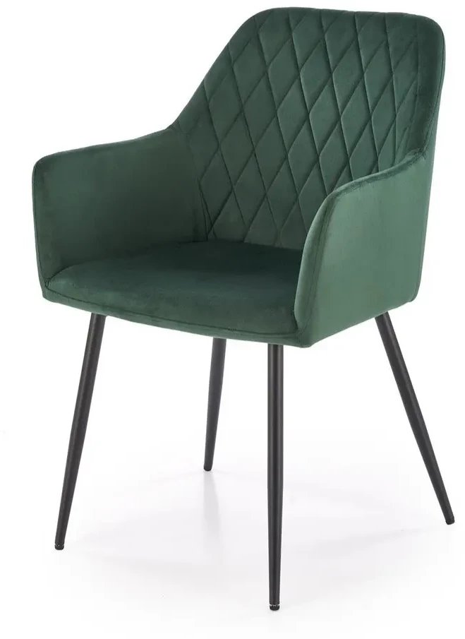 Krzesło tapicerowane K558 VELVET zielone HALMAR