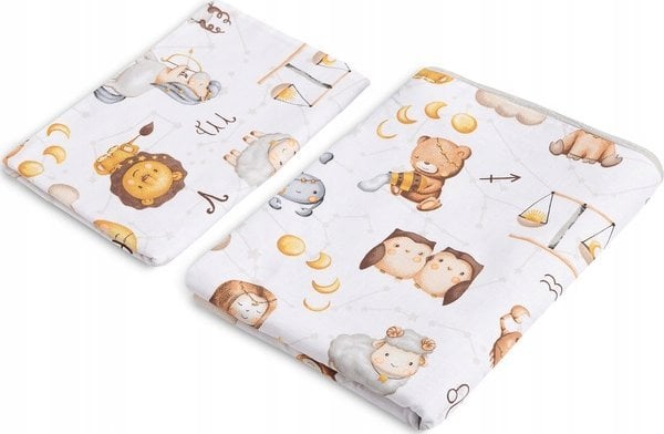 Sensillo POŚCIEL 2-EL. ZODIAK SZARY 100X135 CM