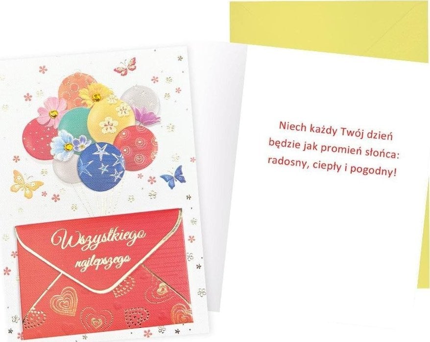 Karnet B6 Wszystkiego najlepszego (balony)