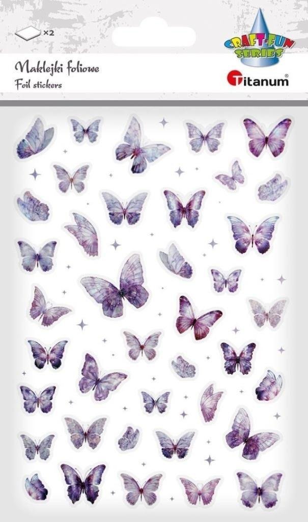 Herlitz Naklejki foliowe Motyle fioletowe i holograficzne