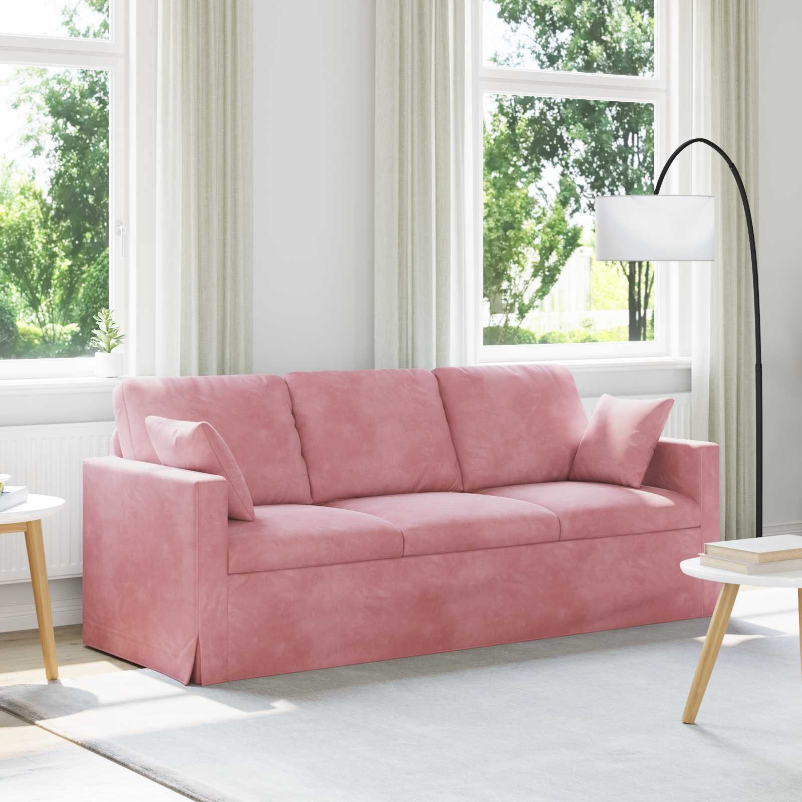 vidaXL Sofa 180cm Różowy Metal