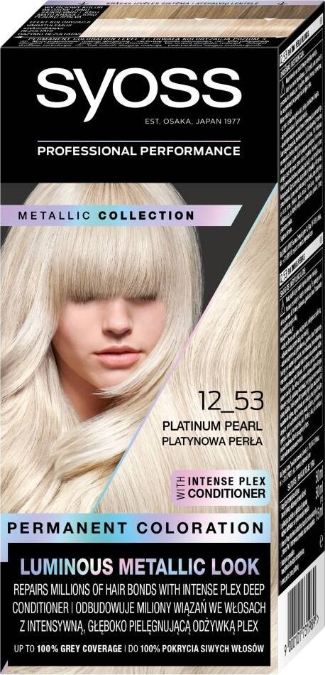 Syoss Syoss Permanent Coloration farba do włosów trwale koloryzująca 12-53 Platynowa Perła
