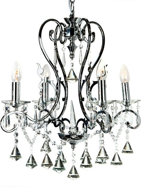 Lampa wisząca Witek Home Lampa sufitowa kryształowa Ampiro 4xE14