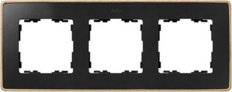 Kontakt-Simon Simon Detail 82 Ramka potrójna Detail SELECT-drewno GRAFIT / podstawa Drewno 8201630-271