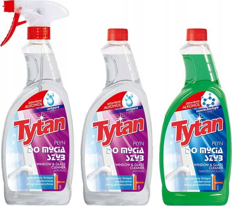 Tytan PŁYN DO MYCIA SZYB LUSTER TYTAN 750G MEGA MIX 3szt