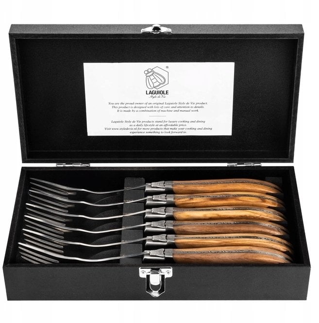 Forks Laguiole Olive Wood SET 6 SdV