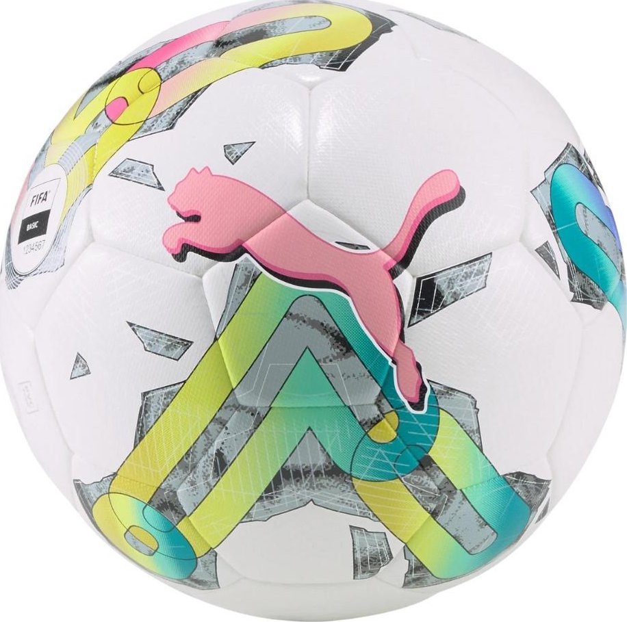 Puma Piłka nożna Puma Orbita 4 HYB FIFA Basic biało-zielono-różowa 83778 01 5