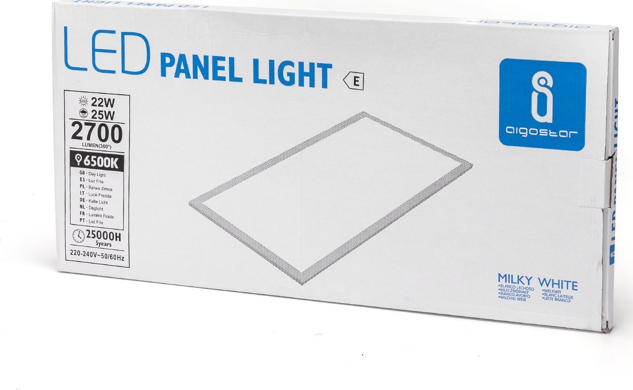 Aigostar Duży panel LED 25W zimny Panel oświetlenia bocznego LED 25W