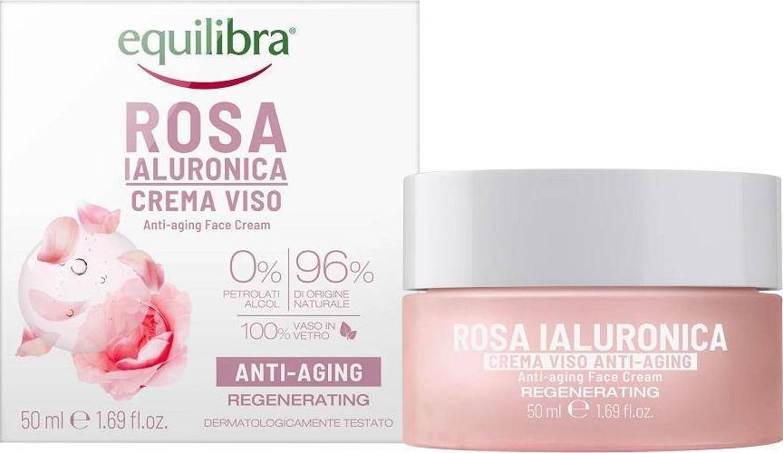 Equilibra Rosa Regenerating Anti-Aging różany krem przeciwstarzeniowy z kwasem hialuronowym 50ml