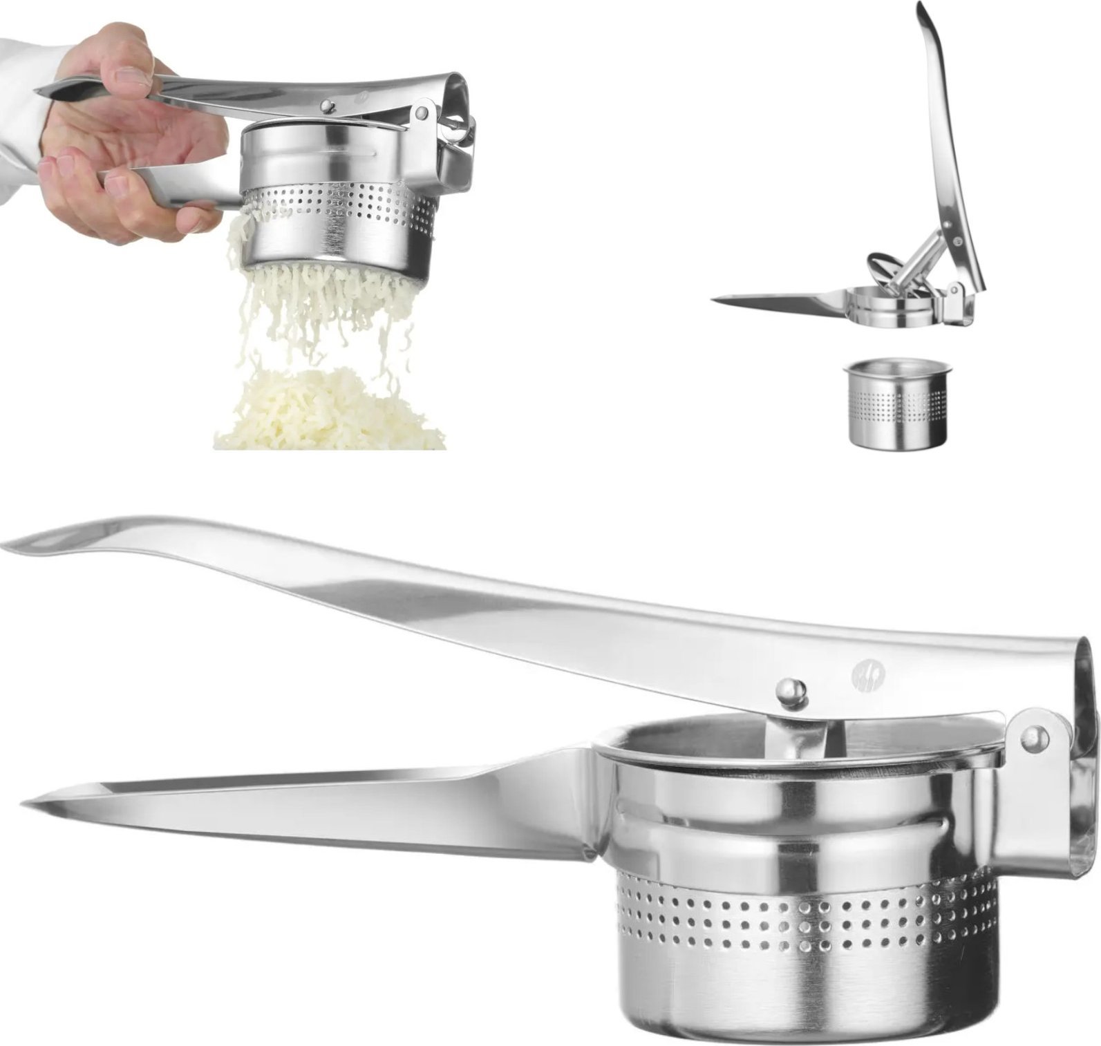 Hendi Praska wyciskacz do ziemniaków ręczny stalowy 270 x 100 x 95 mm Praska wyciskacz do ziemniaków ręczny stalowy 270 x 100 x 95 mm