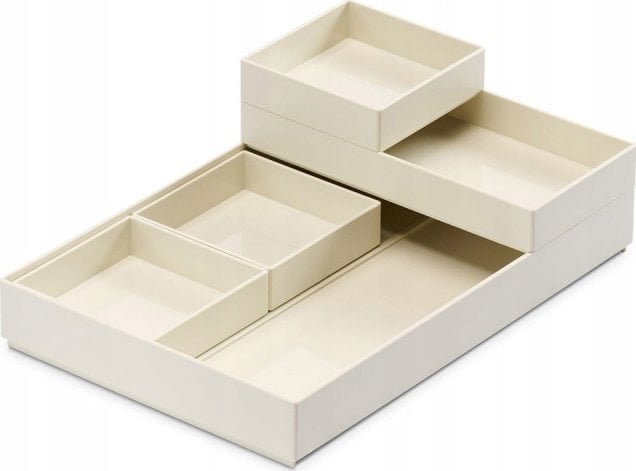 Moxom Zestaw pojemników MOXOM Modular Tray, 250x170x35mm, 5 szt., biały