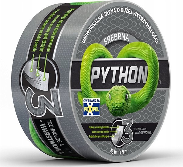TAÅMA DUCT TAPE PYTHON SREBRNA 44MM*9M
