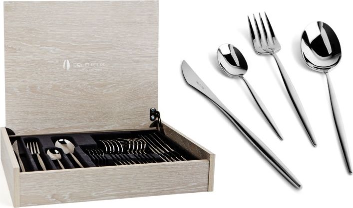Belo Inox Sztućce Spirit 6/24 w kasecie drewnianej