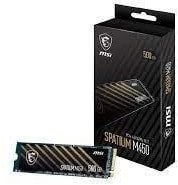 SSD MSI SPATIUM M450 500GB M.2 PCIe Gen4 NVMe 3D NAND Rašymo greitis 2300 MBytes/sec Skaitymo greitis 3600 MBytes/sec 2.15mm TBW 300 TB MTBF 1500000 h