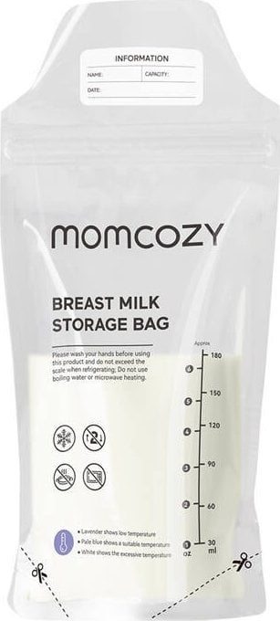 Woreczki do przechowywania mleka kobiecego Momcozy 50szt. (polietylen) Momcozy