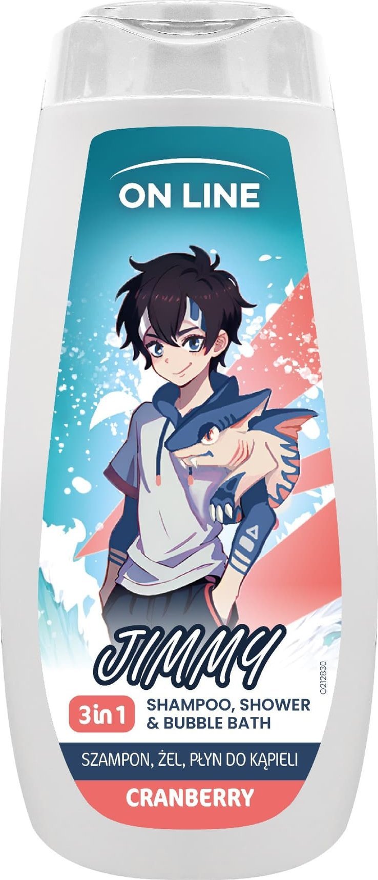 Forte Sweeden ON LINE KIDS Jimmy 3w1 Szampon, żel, płyn do kąpieli - Cranberry 400 ml