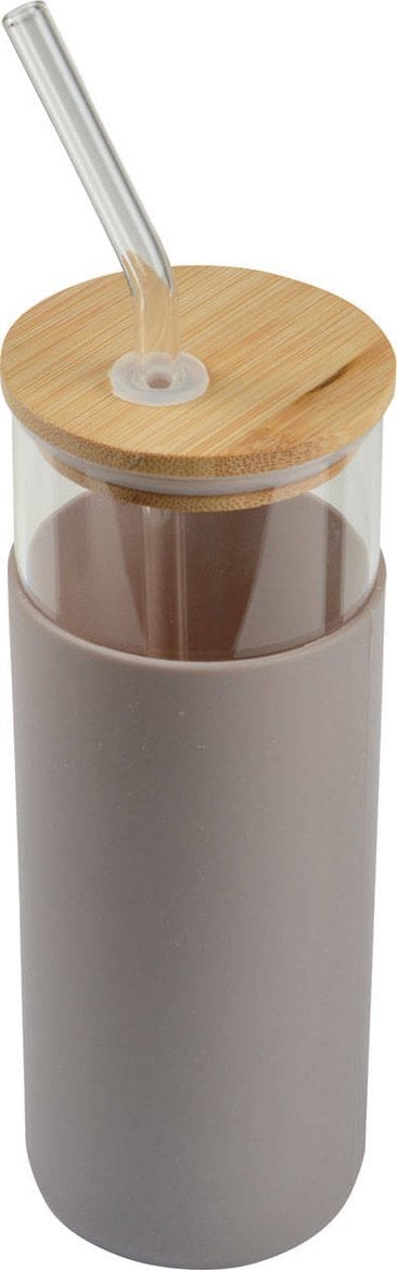 Homea Szklany bidon z silikonową osłonką, 0,5l