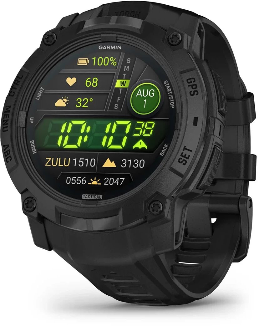 Zegarek sportowy Garmin Instinct 3 AMOLED Tactical Edition - 50mm Czarny (010-03020-50)