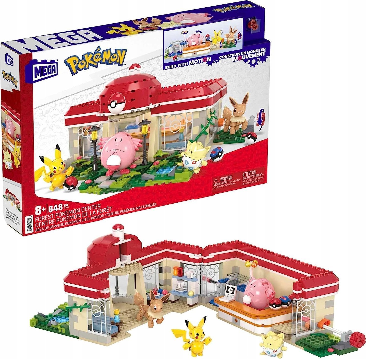 Mega Bloks Zestaw konstrukcyjny Pokemon Leśne centrum HNT93