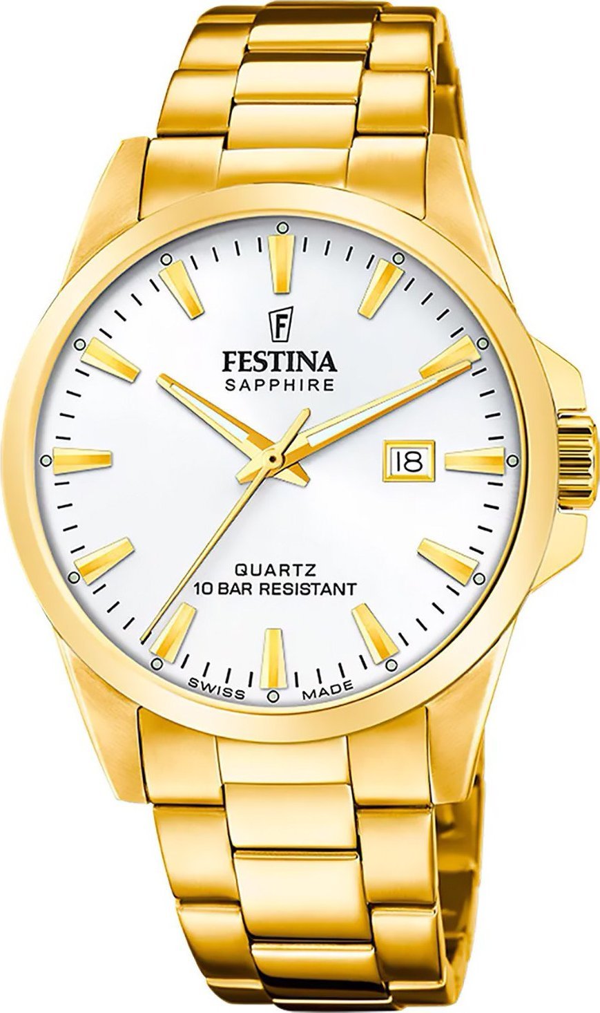 Zegarek Festina Zegarek męski Festina F20044-2 złoty