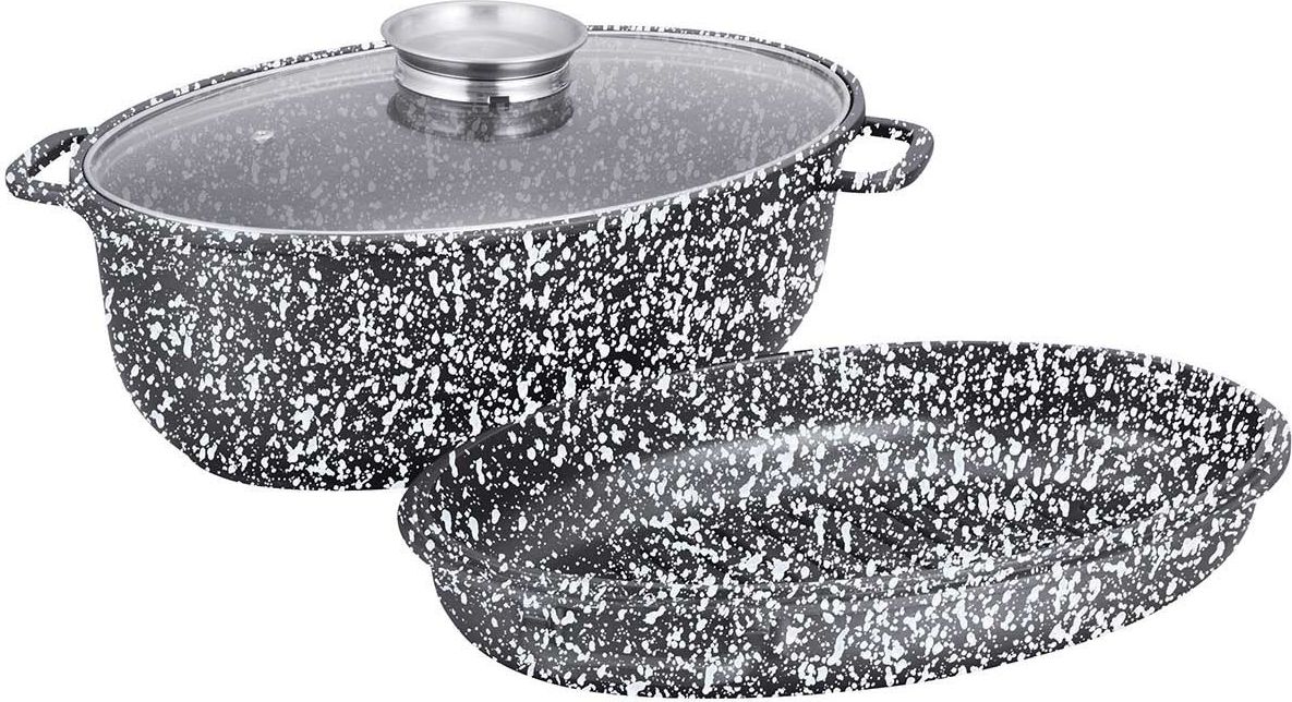 Klausberg BRYTFANNA CERAMICZNA 38cm Z GRILLEM I POKRYWĄ KLAUSBERG KB-7367