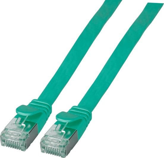 EFB EFB RJ45 Flachpatchkabel U/FTP, Cat.6A, PVC, 1m, grün