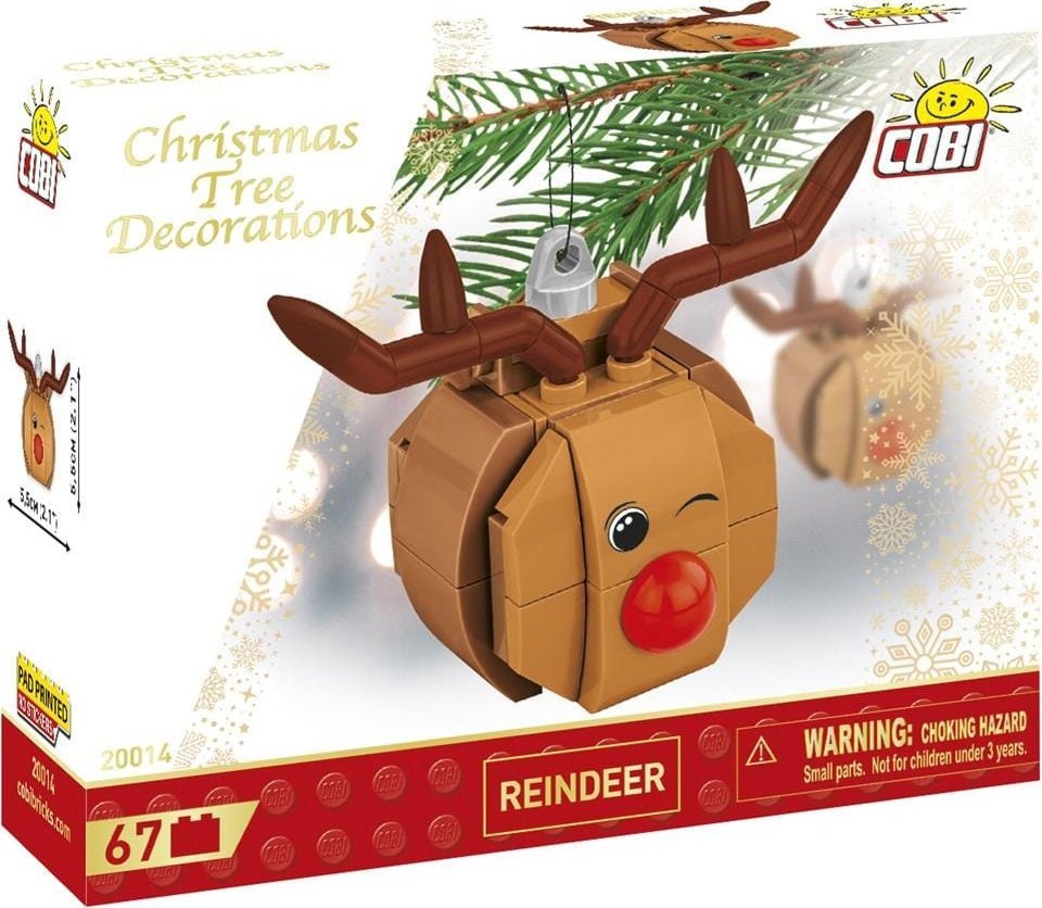 Cobi Dekoracja choinkowa z klocków - Renifer