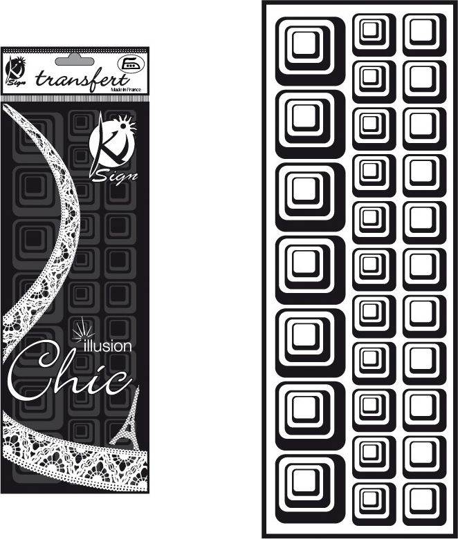 Ki-Sign Naprasow. welwetowa Czarna Kwadraty