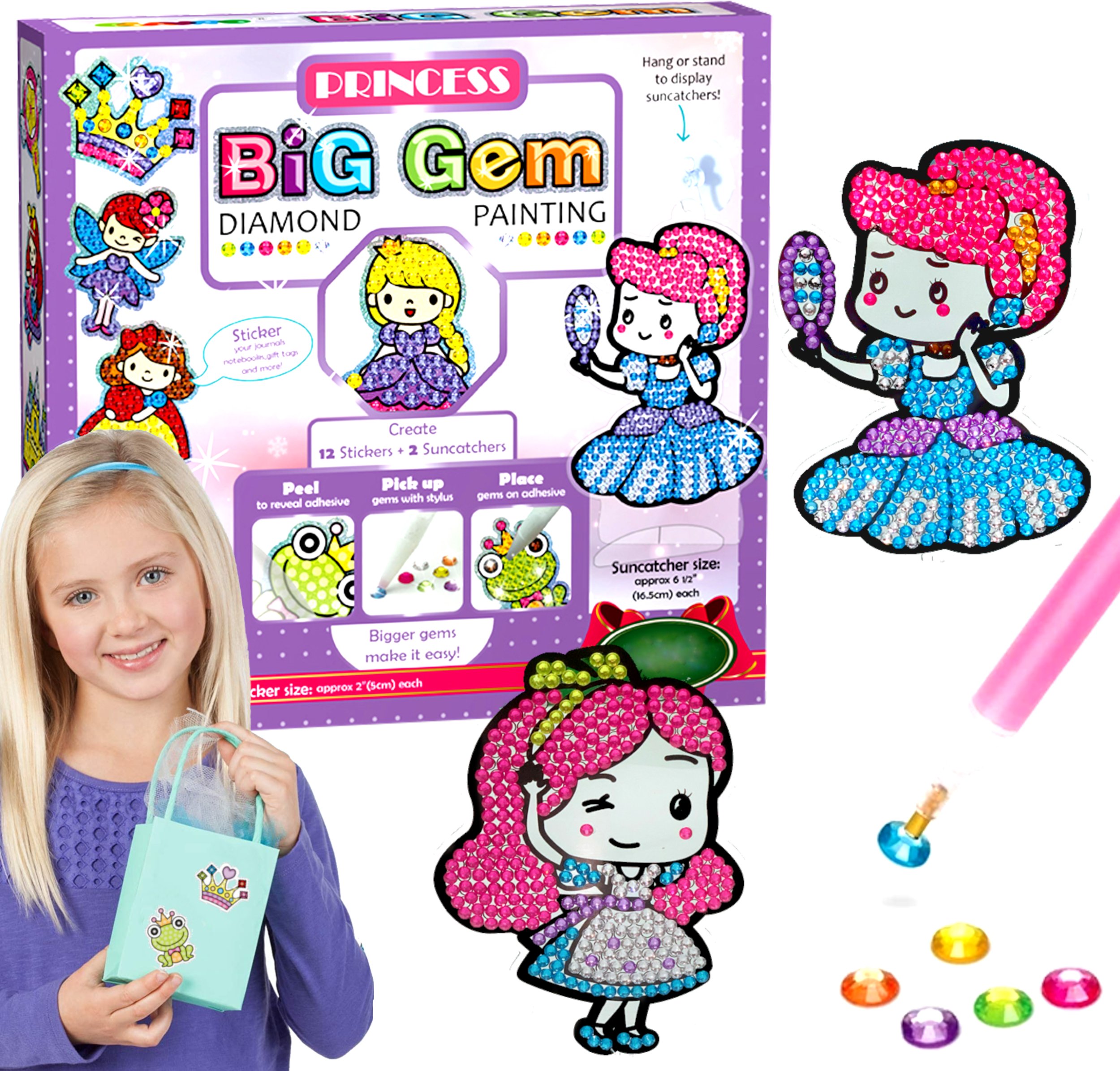 MOZAIKA DIAMENTOWA HAFT DO WYKLEJANIA DIAMENCIKAMI DLA DZIECI 5D + NAKLEJKI